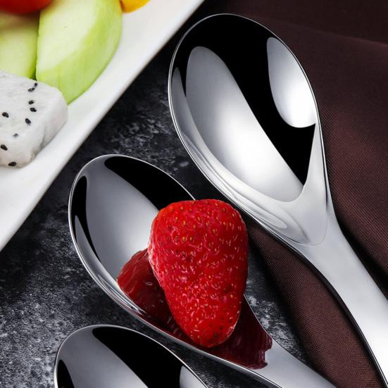 Нержавеющая сталь, утолщенная ложка для ужина, супа для детей и взрослых, большая емкость