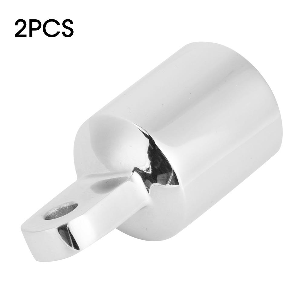 2pcs Stainless Steel Top Eye End Slide Cap 22mm 0.9in Hardware Accessories for Marine Boat