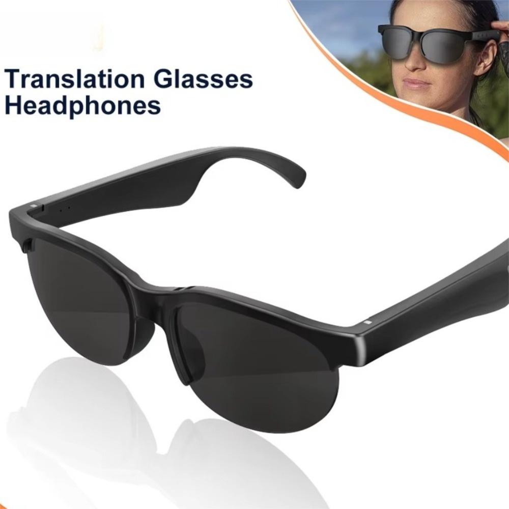 Translation Bluetooth Glasses Earphones AI Real Time Sunglasses for Driving Cycling
