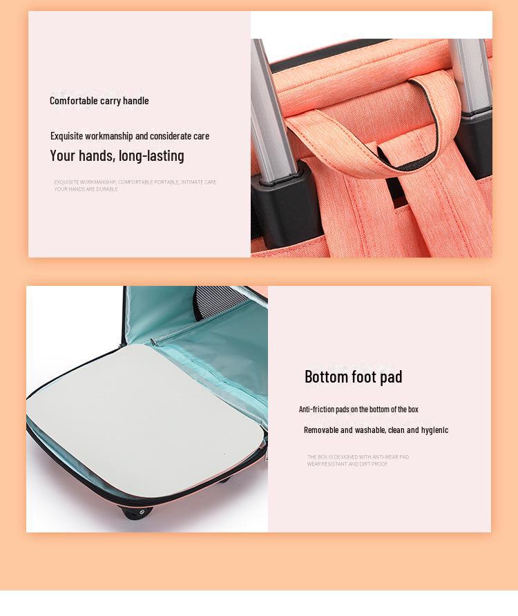 Портативный рюкзак-тележка для кошек и собак