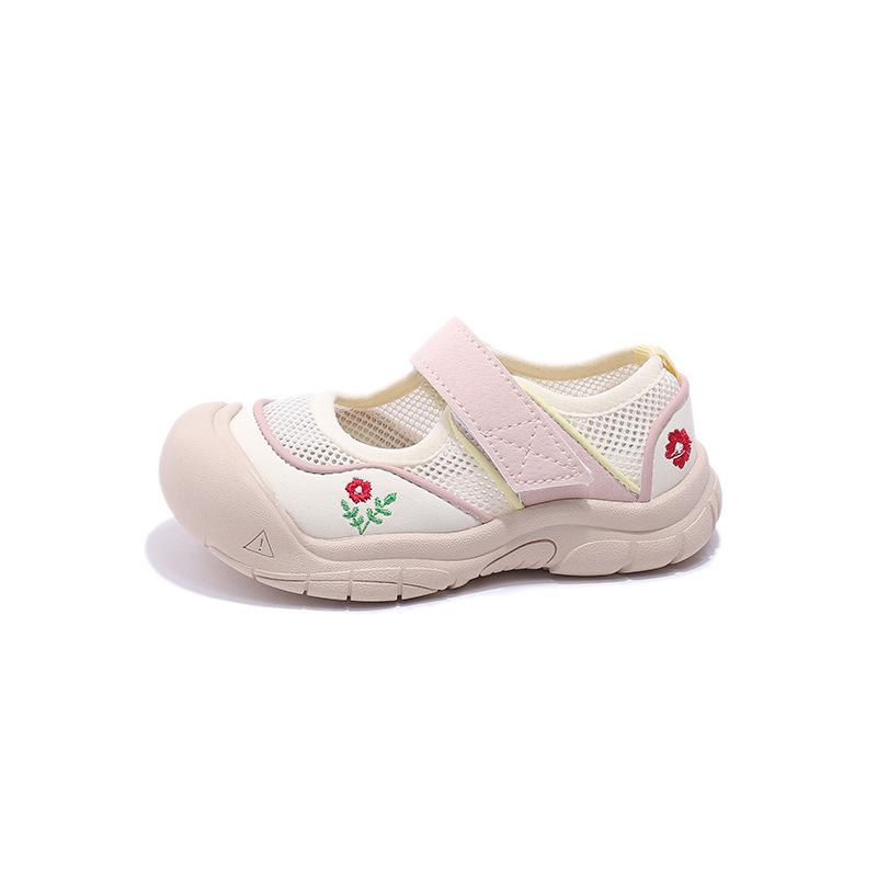 Повседневная обувь для девочек, весенняя новая детская спортивная обувь, сетчатая обувь Guochao, дышащие одинарные туфли для девочек