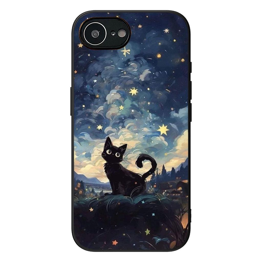 Аниме Черный Мяу Котенок Кошка Чехол для Телефона для Samsung Galaxy A04 j7 J5 J2 Prime J8 A01 A02 A03 A42 M06 M16 M56 M23 G57 Мягкий Чехол