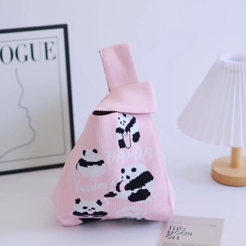 Женская толстая вязаная плетеная сумка-тоут - Подарочная и сувенирная сумочка