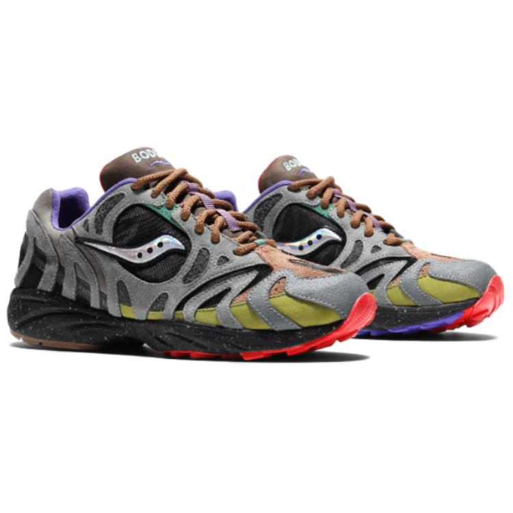 Bodega x Saucony Grid Azura 2000 Нескользящие Устойчивые к истиранию Низкие Беговые Кроссовки Унисекс Серый S70523-1