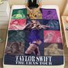 Taylor Swift printing Flannel Blanket Bedroom Sofa Camping Warm blanket Gifts for family and friends-MJ011