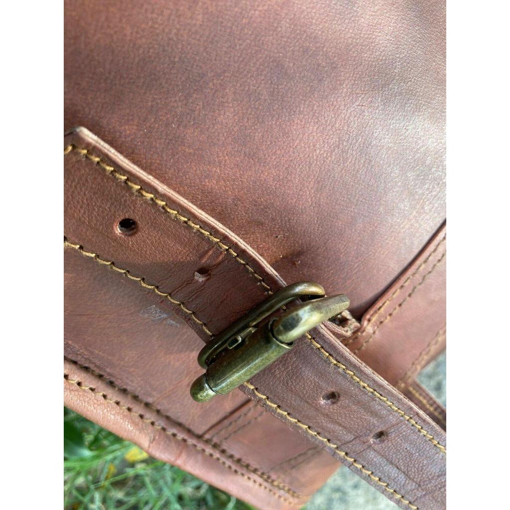 Motorcycle 3 Saddle Side Bags Sassy Bar Handlebar Luggage Tool Goat Leather