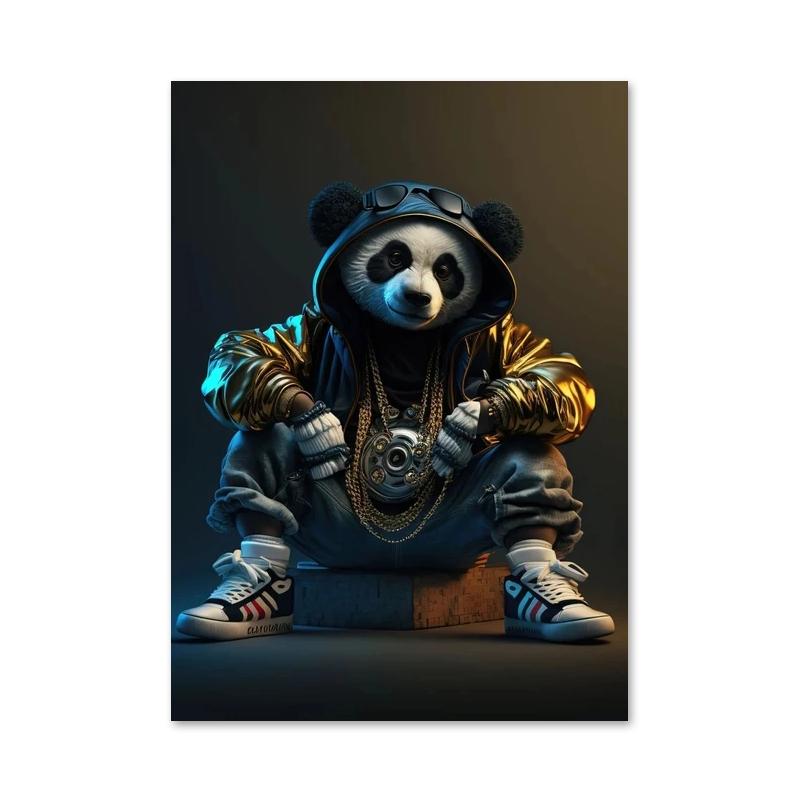 Абстрактное животное Лев Панда Жираф плакат и принты Рэп певец Холст Картина Настенная картина для гостиной Домашнее украшение