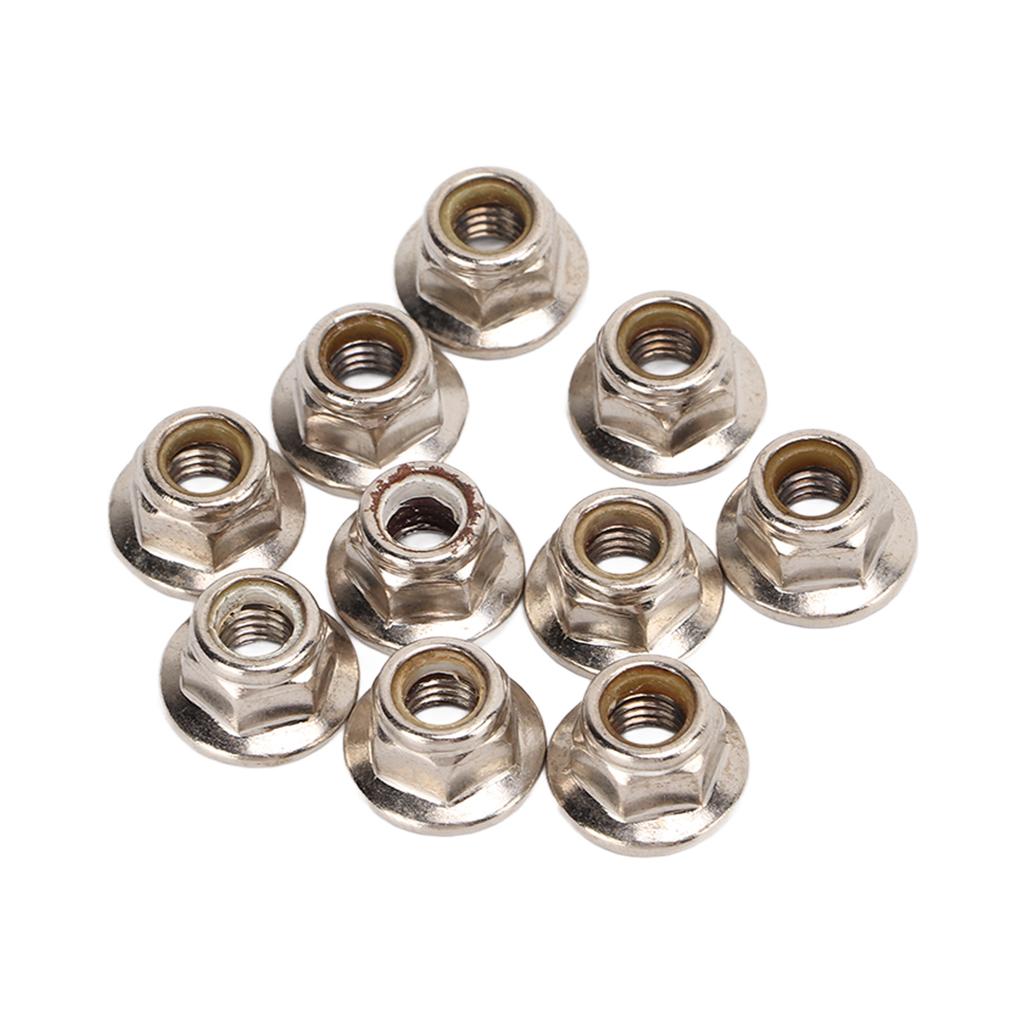10 Pcs Lock Tire Nut Corrosion Resistant RC Model Car M5 Flange Nut Lock Tire NutBlack