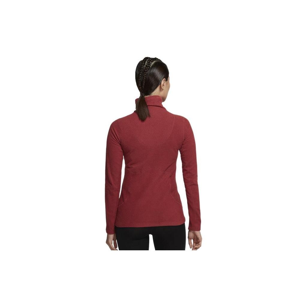 Nike Сплошной логотип с принтом и высоким воротом, длинный рукав, вязаный свитер, женский свитер, красный BV5559-661