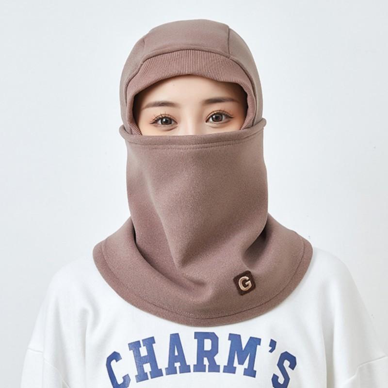 Men and Women Outdoor Cycling Masks for Neck Protection and Cold Protection Integrated with Velvet Face Protection Ski Pullover Hat