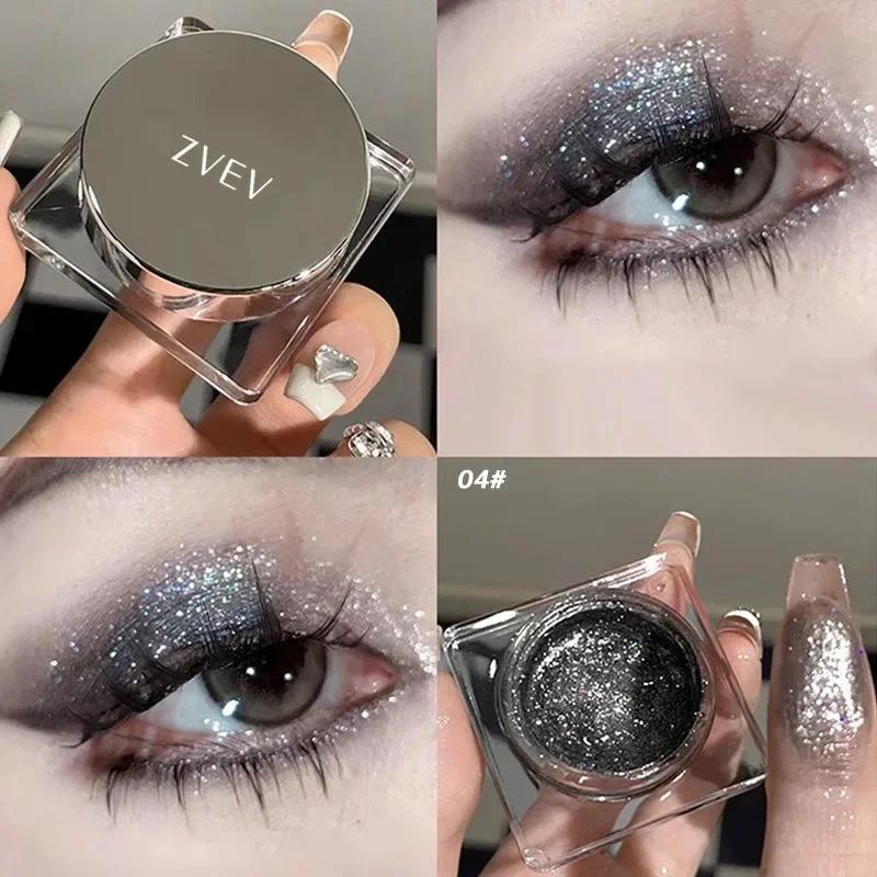 Monochrome Glitter Eyeshadow Shiny Diamond Eye Shadow Palette Highlighter Powder Shimmer Bright Earth Color Eye Makeup Cosmetics