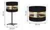 Bedside table lamp, elegant gold lampshade, 20 CM