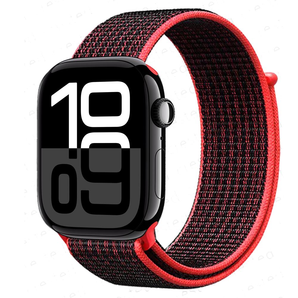Нейлоновый ремешок-петля Для ремешков Apple Watch 46мм 44мм 40мм 41мм 45мм 42мм Оригинальный ремешок браслет iWatch Серии 11 10 SE 9 8 Ultra 3