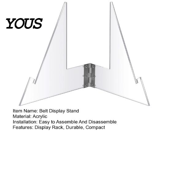 Sports Memorabilia Display Championship Belt Stand, Clear Acrylic Wrestling Storage Solution Holder, Triangular Stable Support Rack for