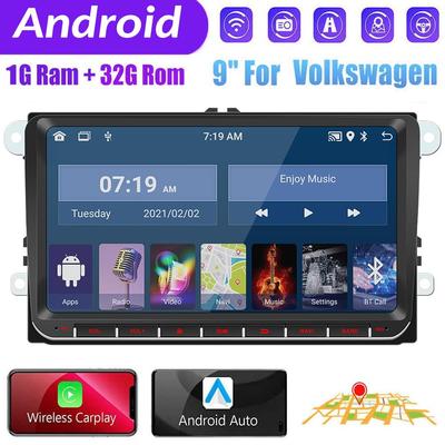 2Din Android GPS автомобильный мультимедийный плеер для Volkswagen Golf Polo Tiguan Passat b7 b6/SEAT Leon/Skoda Octavia 1 + 32 ГБ