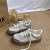 Color Matching Round Head White Shoes Spring and Summer 2024 New Korean Version College Style Casual Women's Shoes Fashion Lace-up German Training Sh