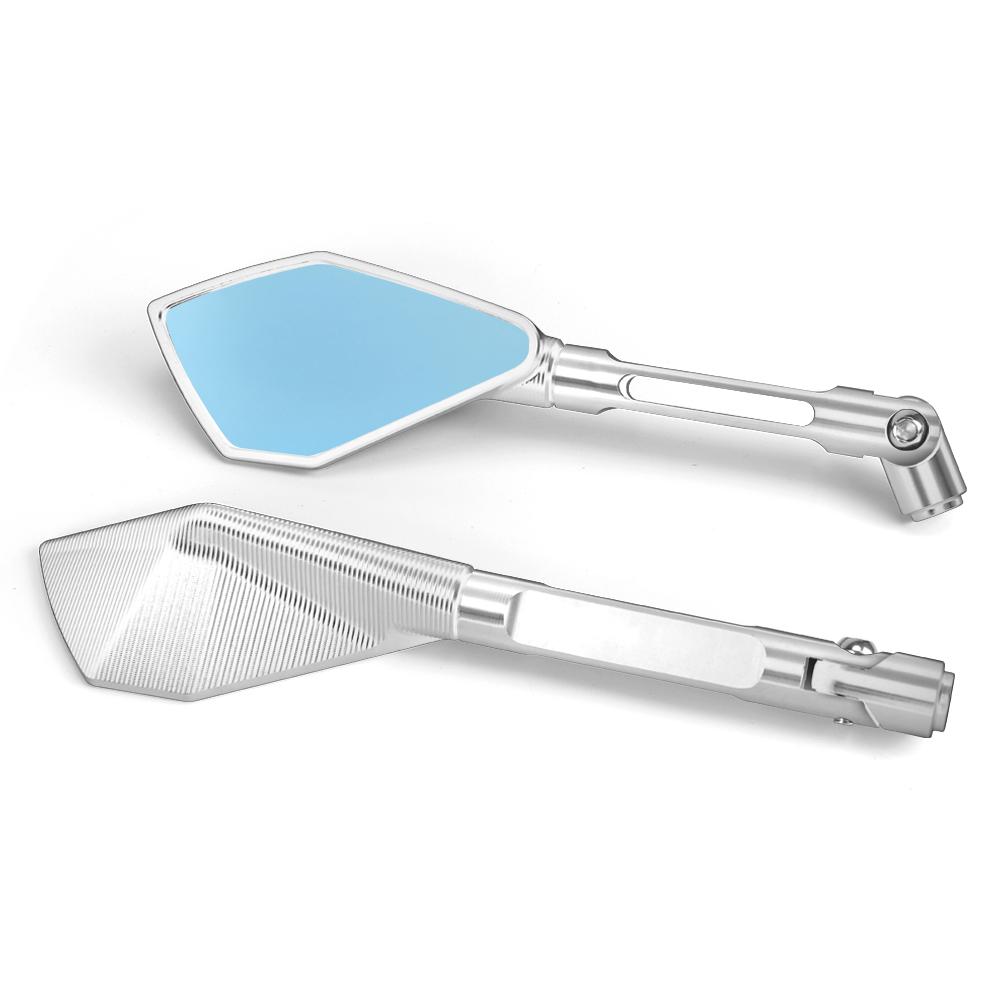 Алюминиевые зеркала заднего вида для мотоциклов с ЧПУ, 8 мм 10 мм, универсальные антибликовые боковые зеркала для Z900 Z750 Z650 MT09 MT07