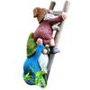 Garden Gnome Ladder Figurine, Dwarf Climbing Ladder, Garden Ornament, Cute Miniature Fairy Ornament for Gardening and Outdoor Use