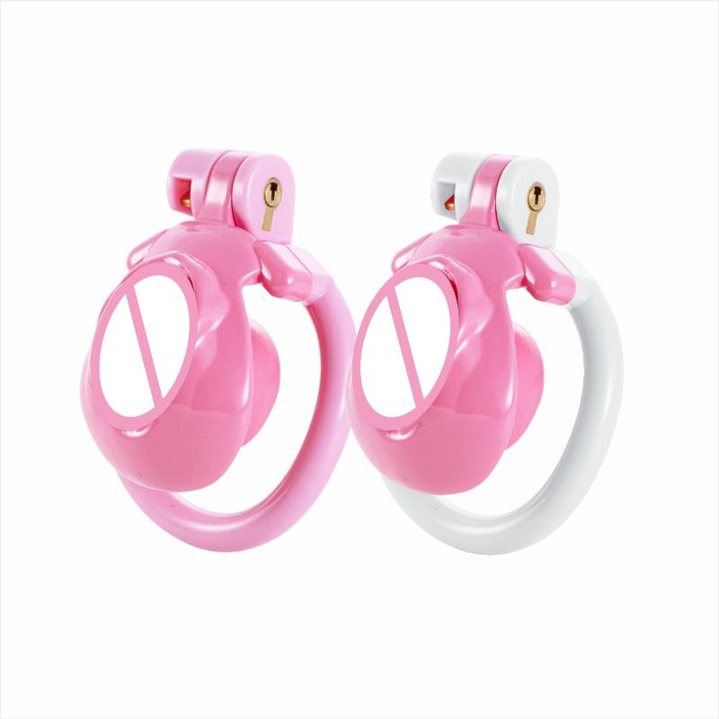 Pink Chastity Cage Sissy Negative Chastity Lock CB Lock Abstinence Restraint Cock Cage Urethral Chastity Device Adult Sex Toy18+