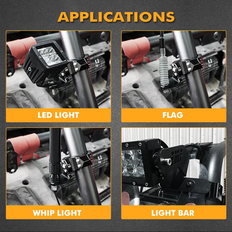 NiceCNC UTV ATV 1,75"-2" Светодиодный кронштейн для крепления флага для Polaris RZR 1000 Can-Am Maverick X3 Yamaha Wolverine Универсальные запчасти