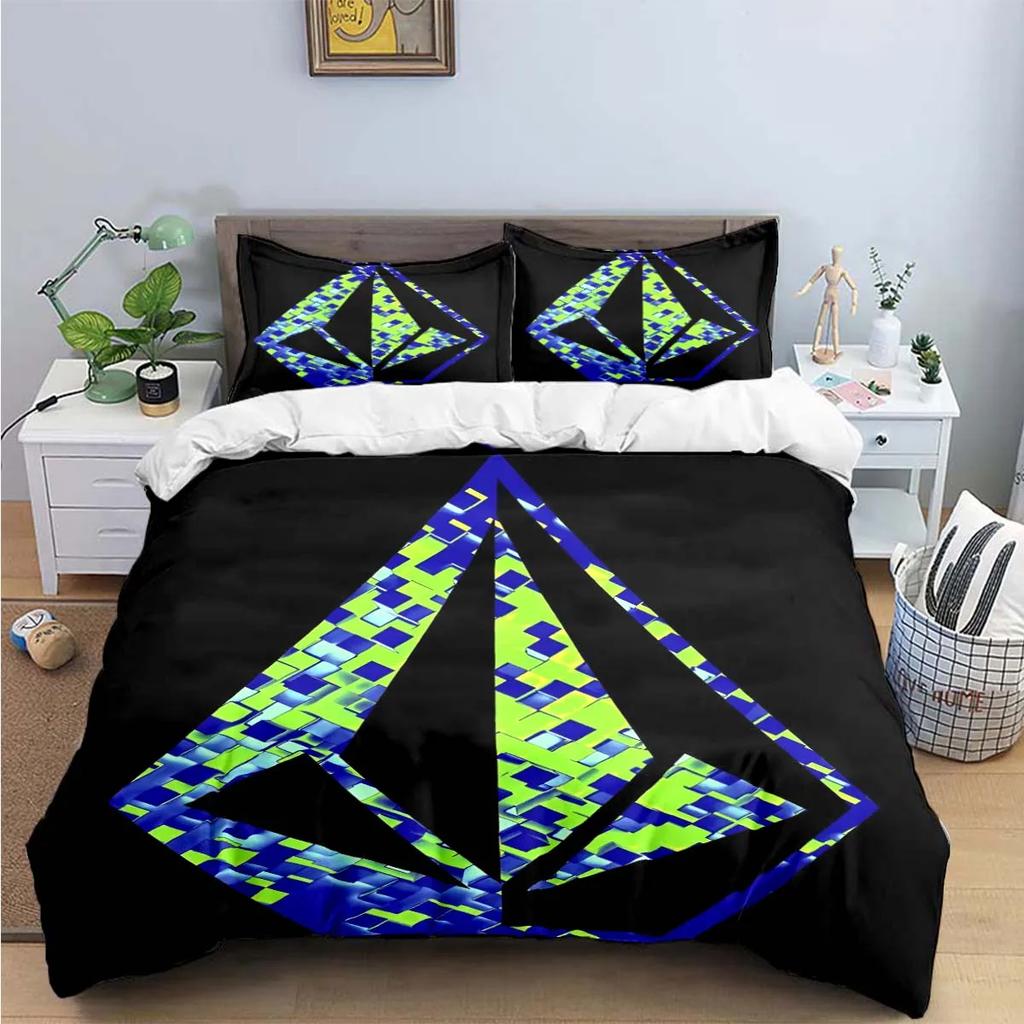 Модные изысканные комплекты постельного белья с принтом V-Volcom, изысканный набор постельных принадлежностей, комплект пододеяльника и одеяла, комплект постельного белья, роскошный подарок