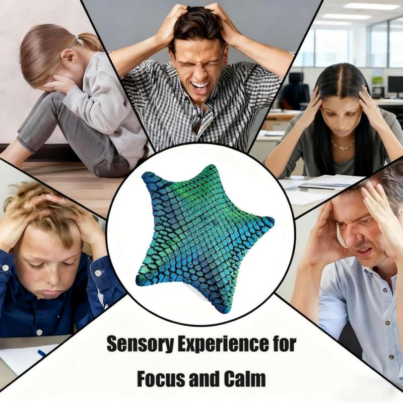 3D-печатная мягкая морская звезда Flexibat Игрушка-антистресс для стола - Забавная морская звезда Декор для стола, Уникальный Декор для стола Гибкая морская звезда Подарок