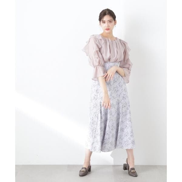 Jill by Jill Stuart Women's Line Flower Print Skirt, Red