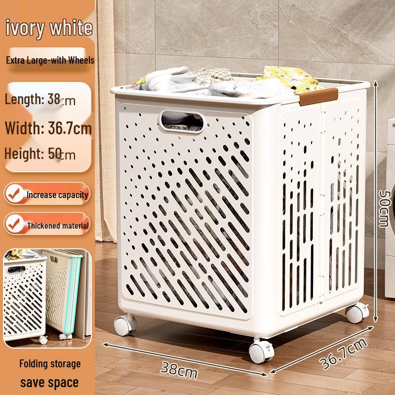 Foldable Large Capacity Laundry Hamper for Bathroom and Household Use