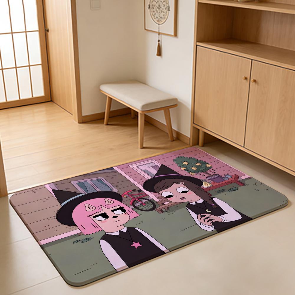 ANIME S-Summer Camp Island Floor Mat Absorbent Floor Mat Non-Slip Entrance Rug for Bathrooms Restrooms and Toilets