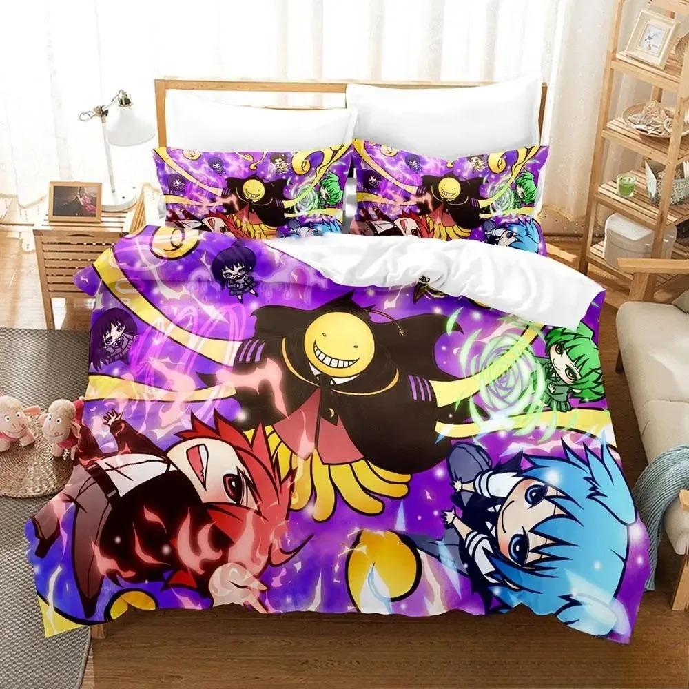 Anime Assassination Classroom KoroSensei Bedding Collection Boys Girls Twin Queen King Size Duvet Cover Pillowcase Bed Boys Adult