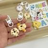 1Pcs Cute Cat Donut Keychain Pendant Keyring For Girls Backpack Charm Headphone Case Accessory Creative Friend Couple Gifts