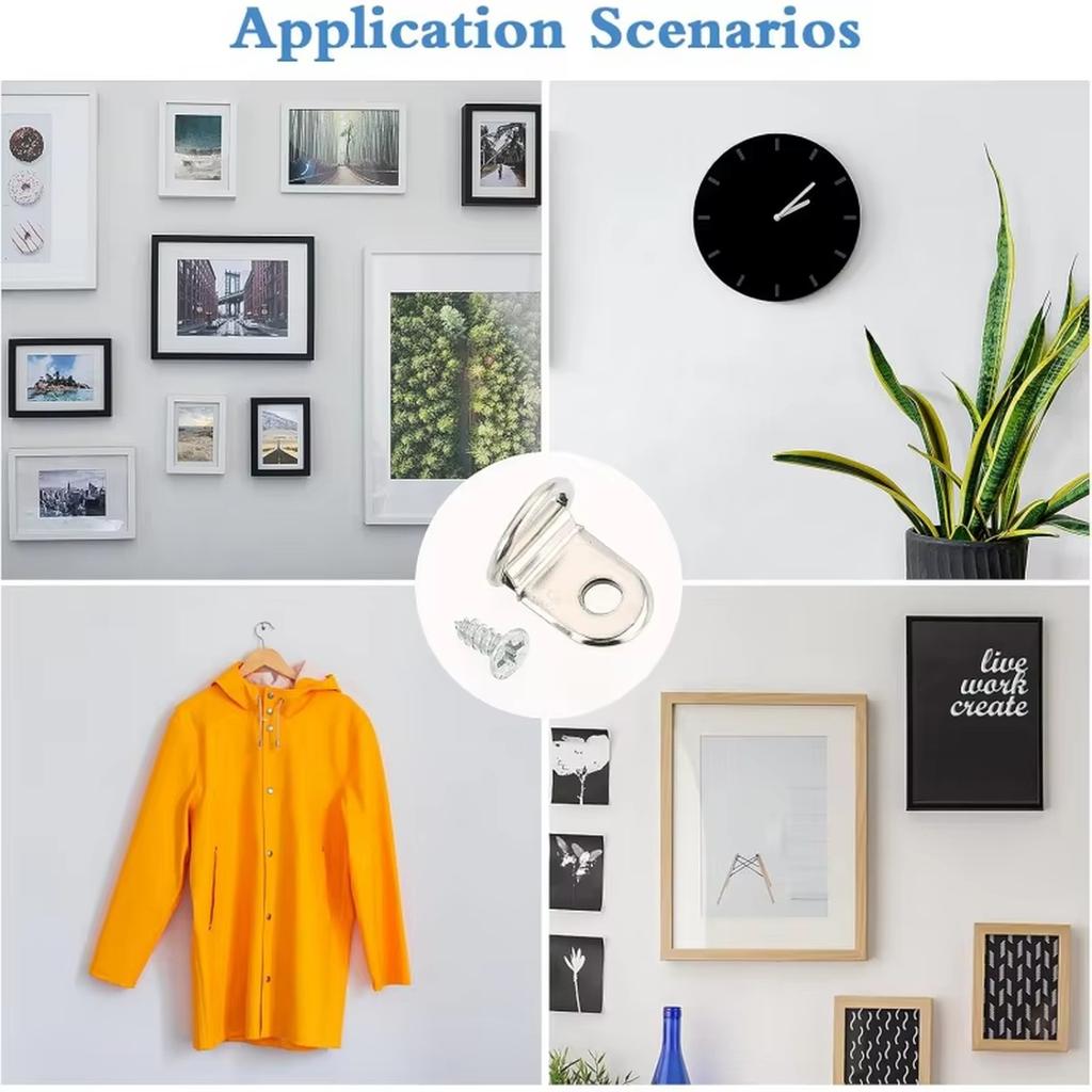 Трансграничные D-образные крюки (50 шт. в коробке) – для рам, крестов и картин маслом