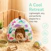 Arched Door Small Pet Bed Breathable Cooling Pet Hideout Lightweight Hamster Habitat  Cage Decor