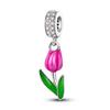 925 Silver Charms Beads Plants Flowers Rose Tree Of Life Clip Dangle Fit Bracelet Bangle Jewelry