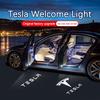 Светодиодная подсветка двери автомобиля для Model 3 Model Y Model S Model X, иконка приветствия, HD LED лампа-проектор, атмосфера