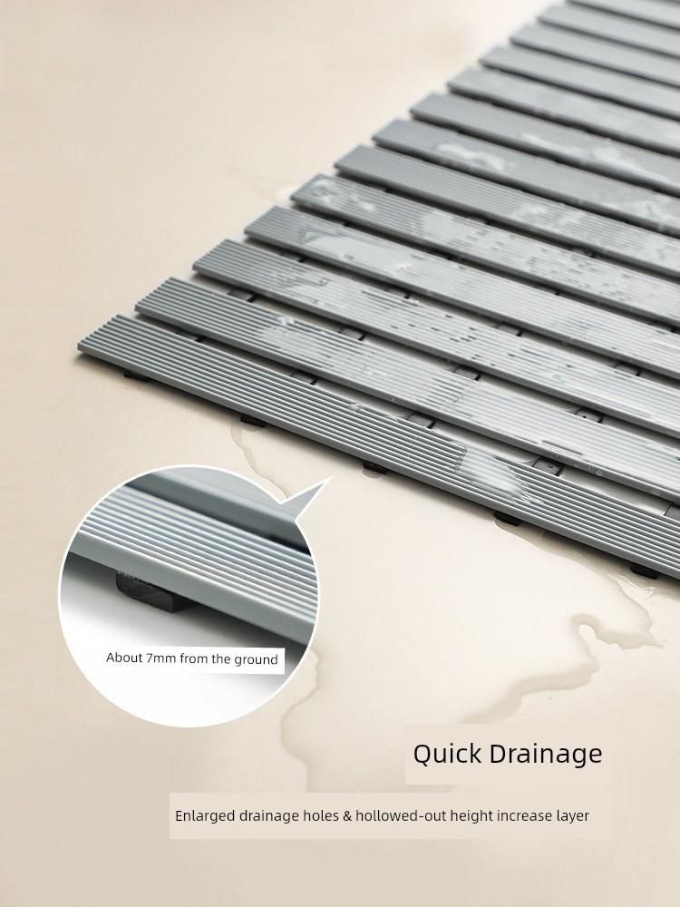 Shuangshan Pvc Bathroom Floor Mat, Anti-Water Accumulation Hollow Mat, Bathtub Edge Foot Mat, Shower Room Anti-Slip Mat