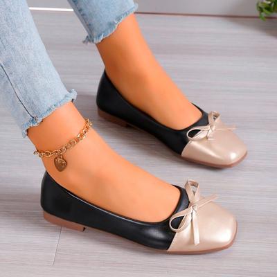 Мода 2025 Высокое качество Слипоны Женские балетки Уличные Смешанные цвета Бант Мягкая подошва Балетки Горячая распродажа Большой размер Повседневная обувь для ходьбы