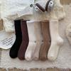 Женские осенне-зимние утолщенные теплые шерстяные носки средней длины с махрой