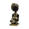 African Lady Sculpture Tabletop Figurine Lightweight Creative Vintage Style Women Statue Home