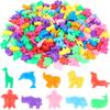 200 Pcs Mixed Animal Shaped Beads Colorful Marine And Jungle Animal Spacer Beads