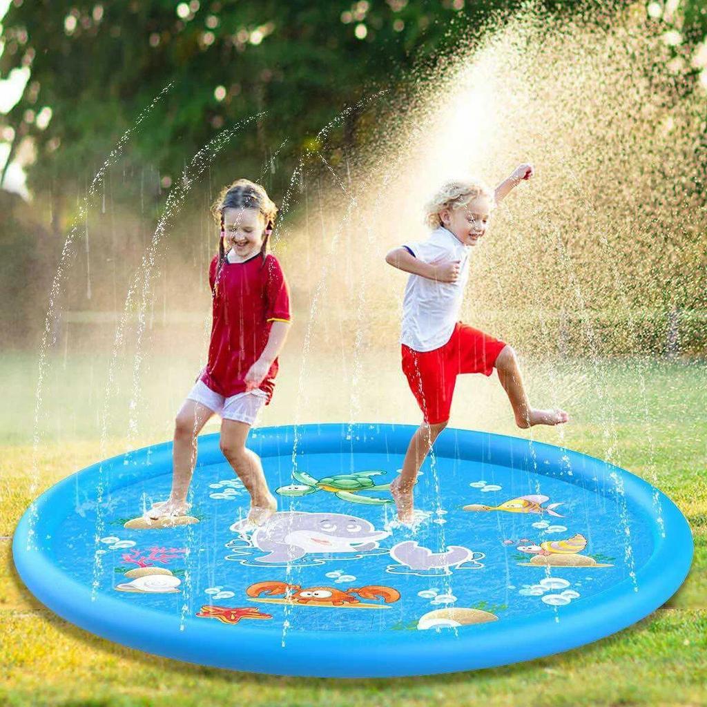 Inflatable Splash Play Mat for Dogs Backyard,Splash Pad for Boys Girls,Outdoor Water Toys Summer Sprinkler Pool