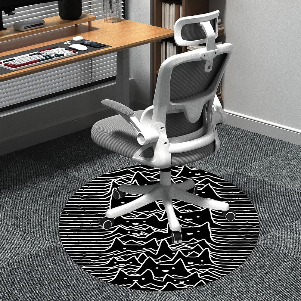 1pc Cat Mountain Office Round Area Rug, Indoor Mat Suitable For Office, Under Office Chairs Bedroom Living Room Home Decor, Room Deco