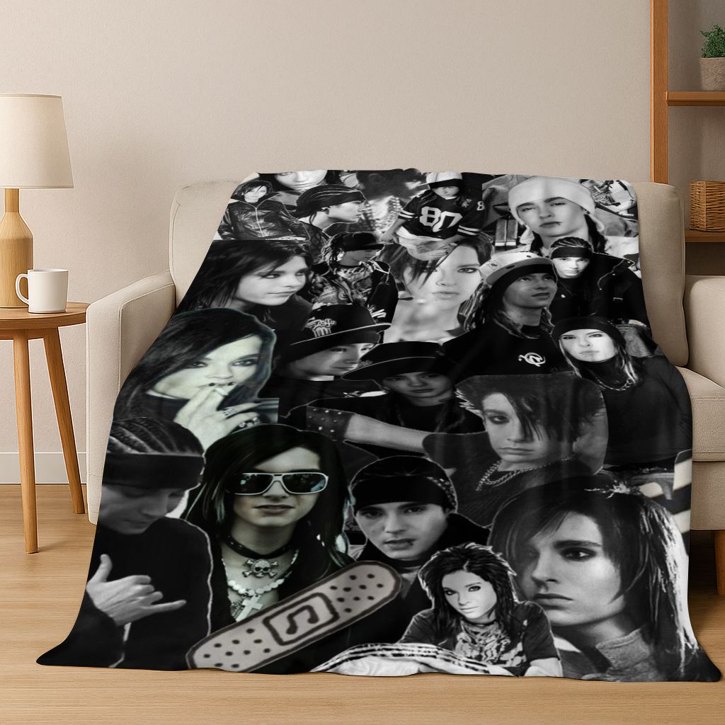 Модное Арт Фланелевое Одеяло Tokio Hotel Билл Том Каулитц, Уютное Мягкое Пледное Одеяло для Дома Спальни Кровати Дивана, Подарок