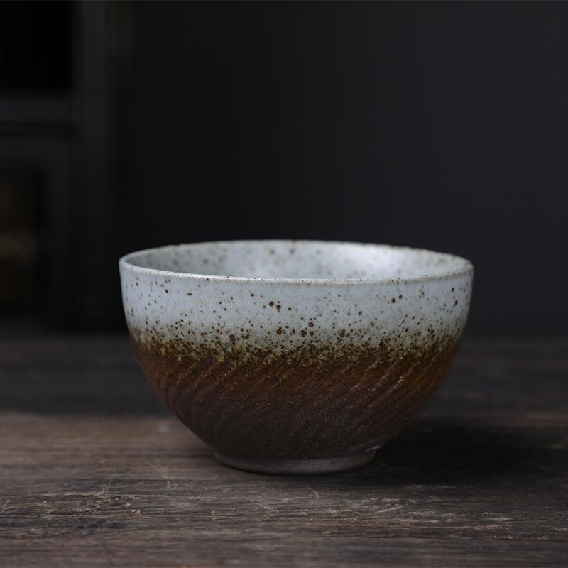 Coarse pottery tea bowl, Japanese ceramic cup, retro Kung Fu tea, siege stove brewed tea cup, single cup, home master cup