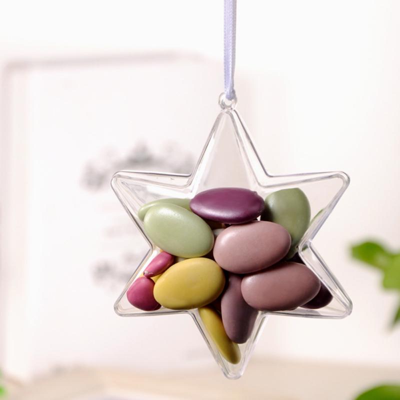 Прозрачный полый пластиковый шар, используемый в качестве рождественского украшения, коробки для конфет и подвески вечных цветов