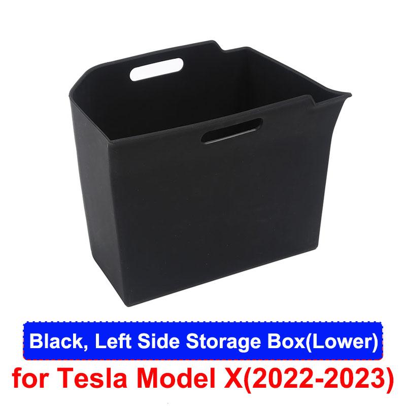 Для Tesla Model X Органайзер для хранения в заднем багажнике, ящик-лоток, силиконовый водонепроницаемый, ModelX 2023 2022, протектор, аксессуары для салона автомобиля
