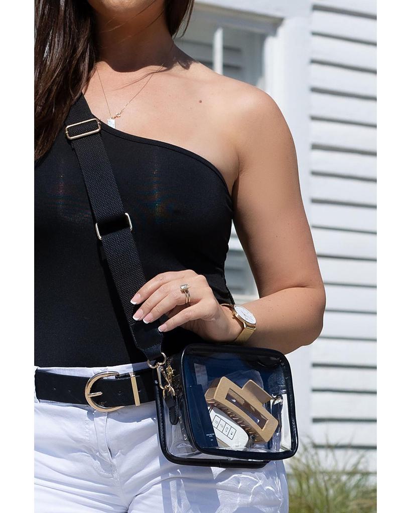 Azura Exchange Сумка через плечо из прозрачной кожи и ПВХ-ремешка