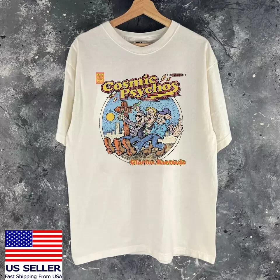 Футболка Cosmic Psychos Band Glorious Bastards Все размеры S-5XL M474 Унисекс Футболка