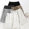 Women's Summer Casual Solid Color Wide-Leg Cotton Shorts