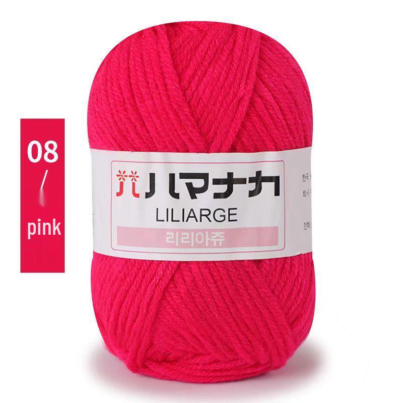 4-Ply Milk Cotton Yarn for Scarf, Doll, Bag, Medium-Thick Baby Crochet & Knitting DIY Material